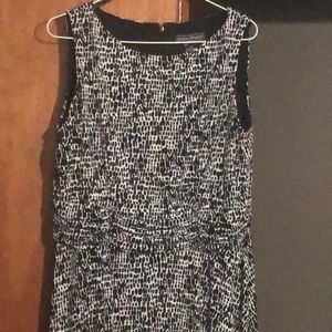 White and black dress